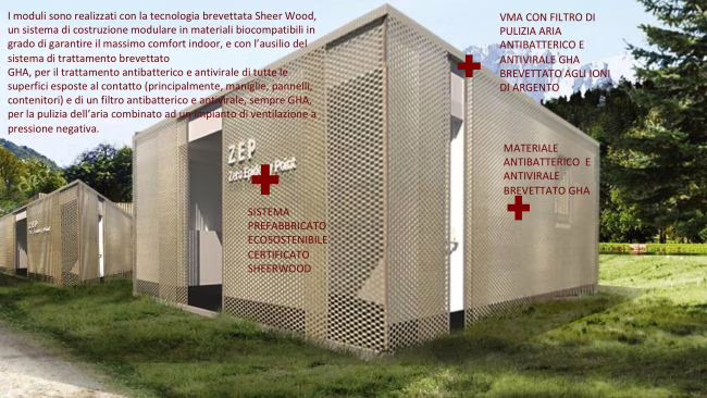 Bioedilizia: moduli in legno per presidi sanitari