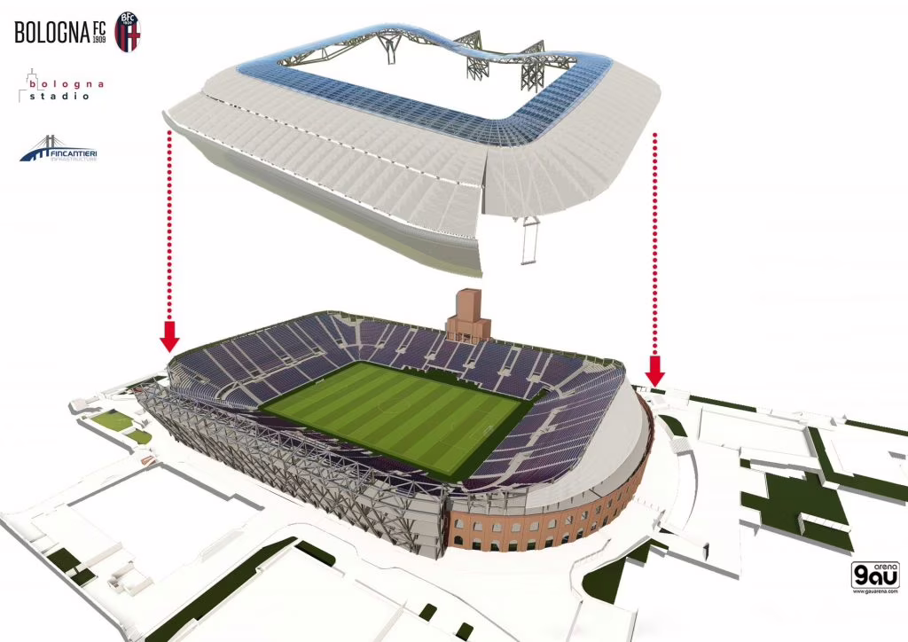 Nuovo stadio Dall'Ara, il Bologna punta in alto