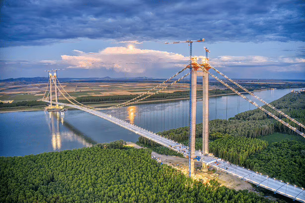 Fasi realizzative del Ponte di Brăila
