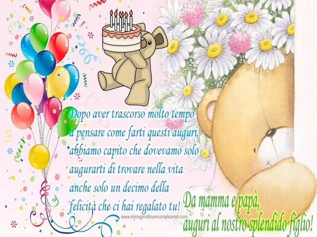 auguri buon compleanno figli foto