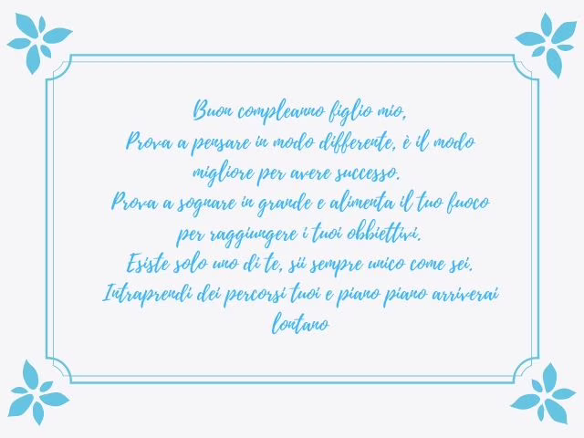 lettera buon compleanno mio figlio