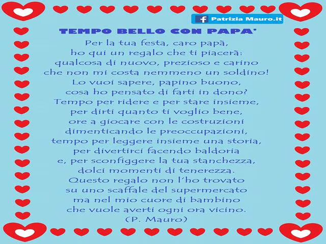 poesia festa del papà