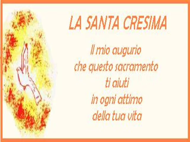 Immagini di auguri per la cresima