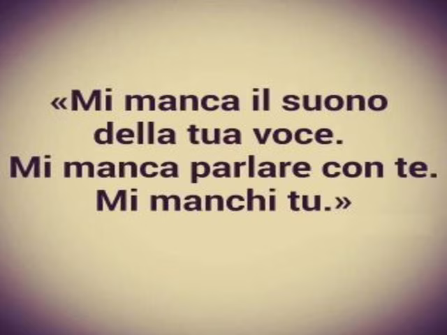 amore manchi