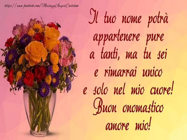 auguri buon onomastico amore 
