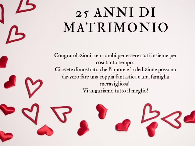auguri nozze d argento