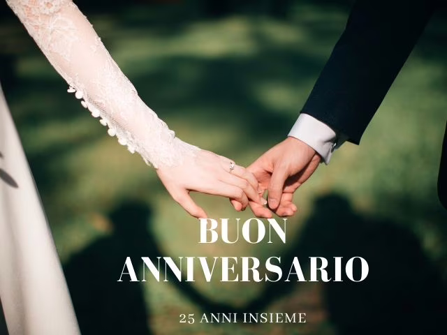 frasi auguri 25 anni matrimonio