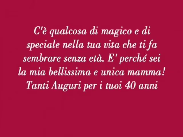frasi auguri 40 anni