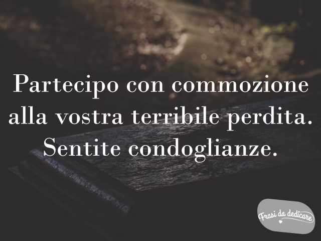 frasi condoglianze lutto