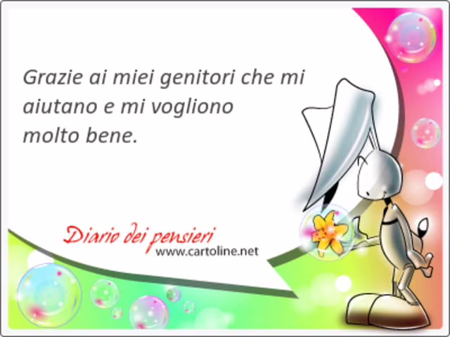 grazie ai miei genitori 