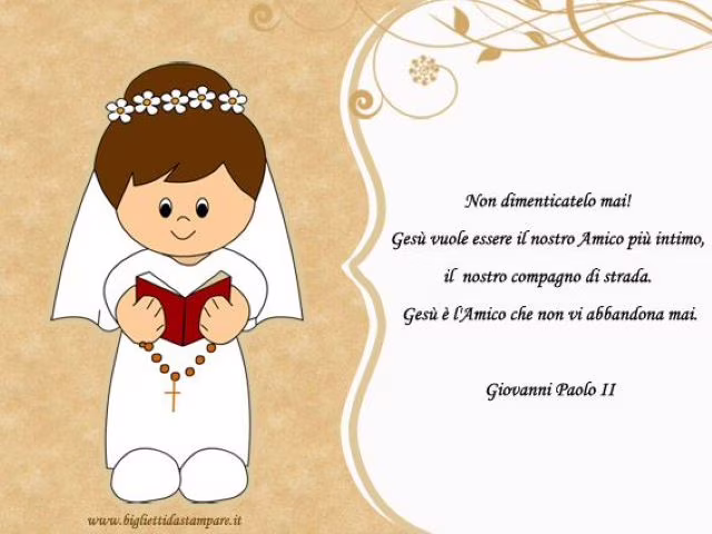 immagini frasi auguri prima comunione