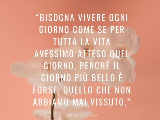 Buon sabato con i fiori