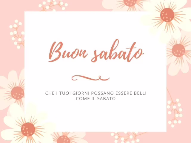 Buon sabato con i fiori