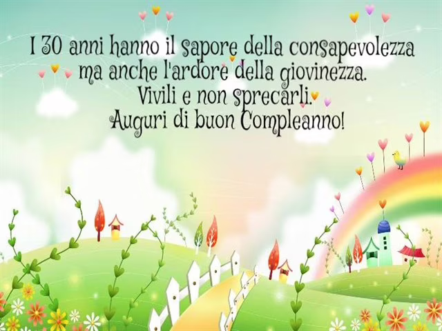 biglietto auguri 30 anni