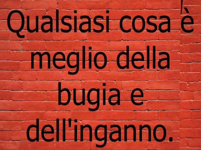 bugia e inganno