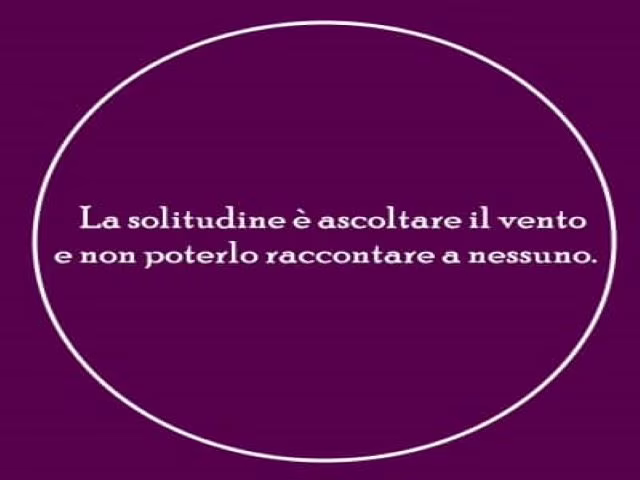tristezza e solitudine
