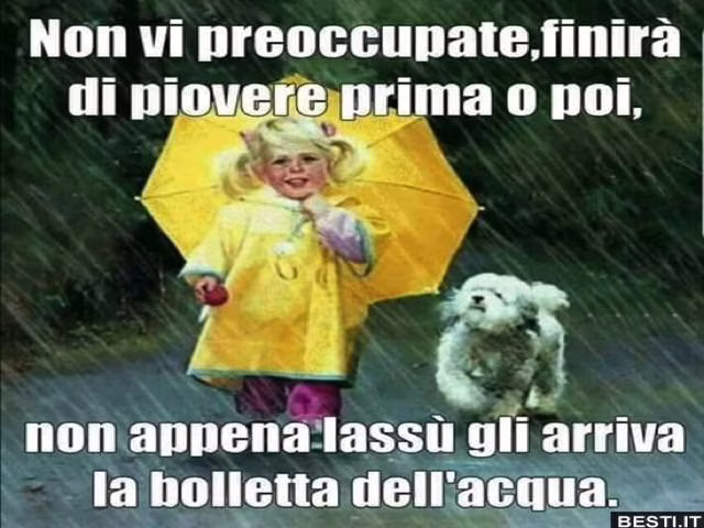 frasi sulla pioggia divertenti