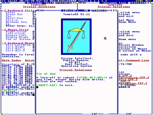 TempleOS: an educational tool for programming experiments | Educational  tools, Education, Experiments