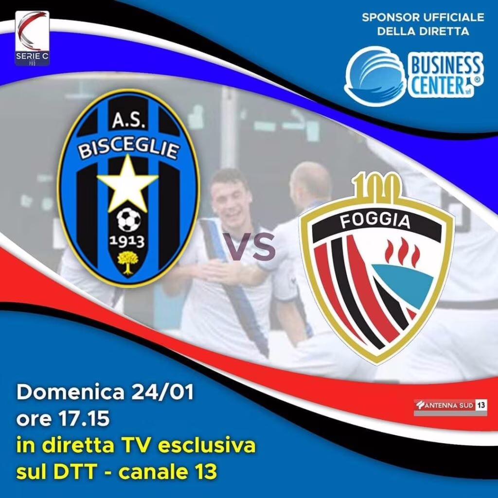 Serie C, Bisceglie-Foggia in diretta su Antenna Sud