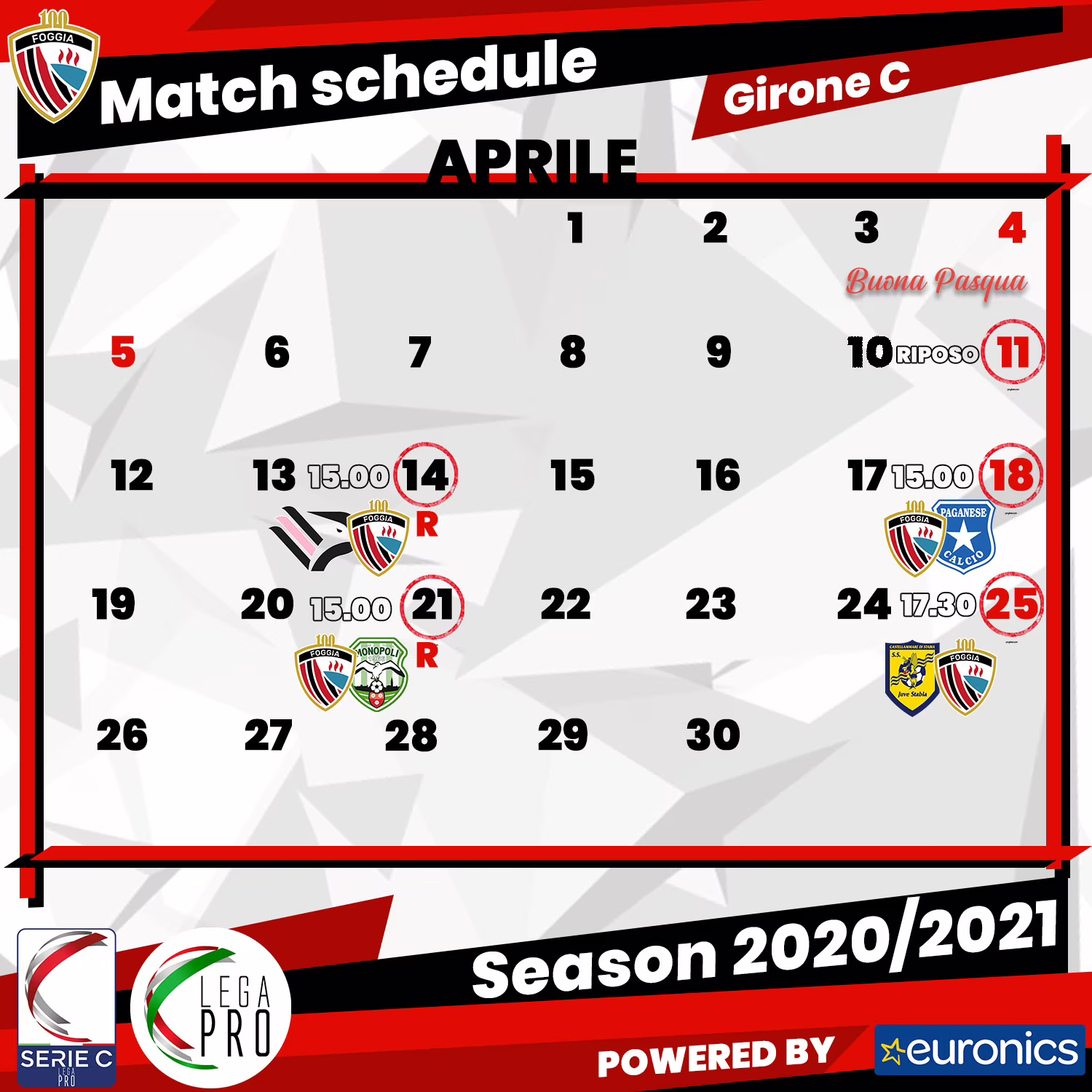 Foggia Calendario