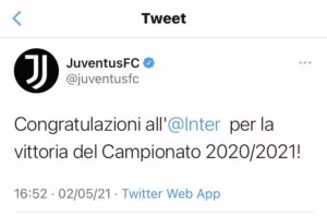 Tweet Juventus