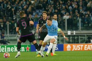 Champions League, Ciro Immobile durante Lazio-Bayern