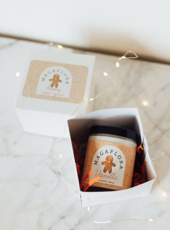 Yeni Yıl Vanilla Soya Wax Mum