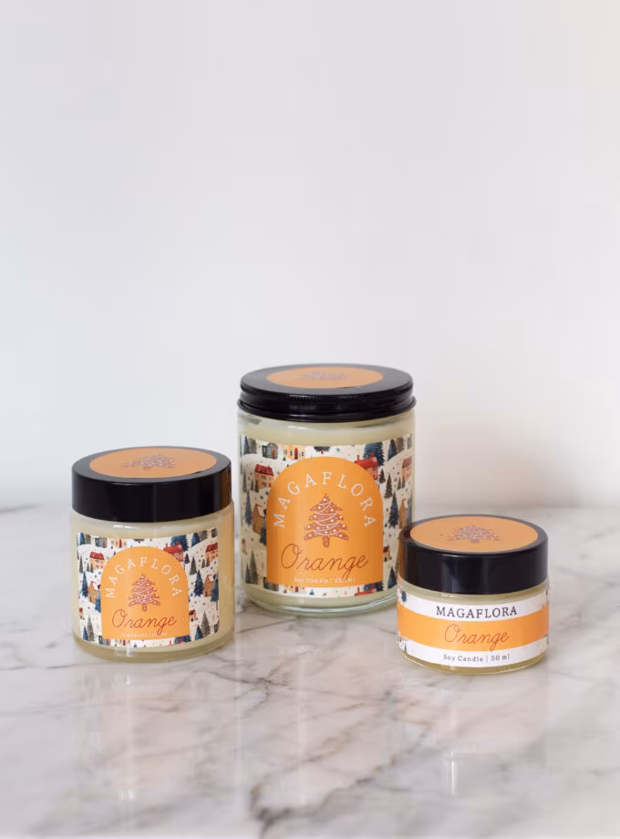 Yeni Yıl  Orange Soya Wax Mum