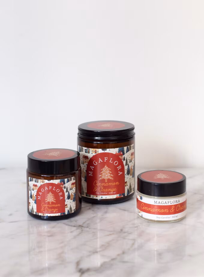 Yeni Yıl  Cinnamon-Orange Soya Wax Mum