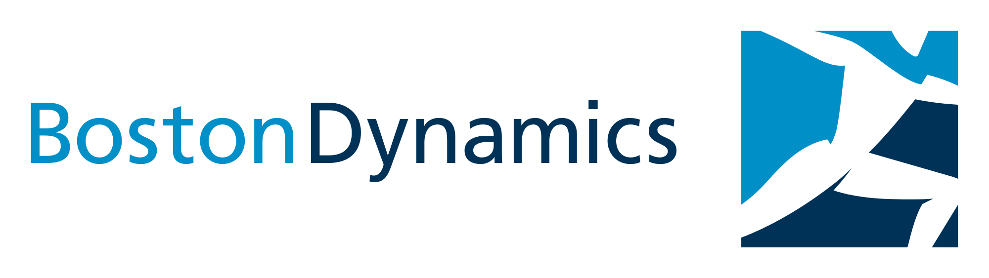 Il logo della Boston Dynamics mostra un robot umanoide