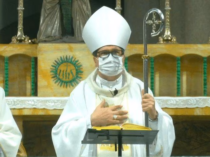 Dom Ângelo Mezzari, durante missa na Catedral da Sé - Jornal O São Paulo