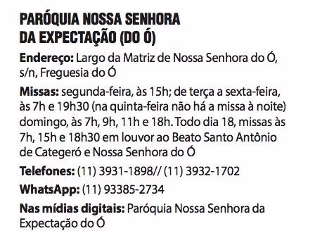 Paróquia Nossa Senhora do Ó: 225 anos de testemunho cristão e de devoção mariana - Jornal O São Paulo