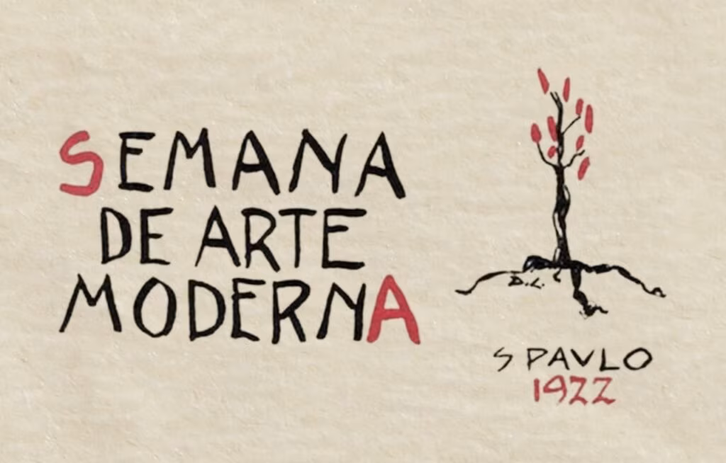 Arte do O SÃO PAULO feita encima de capa do programa da Semana de Arte Moderna criada pelo artista Di Cavalcanti /Arquivo Mário de Andrade - Jornal O São Paulo