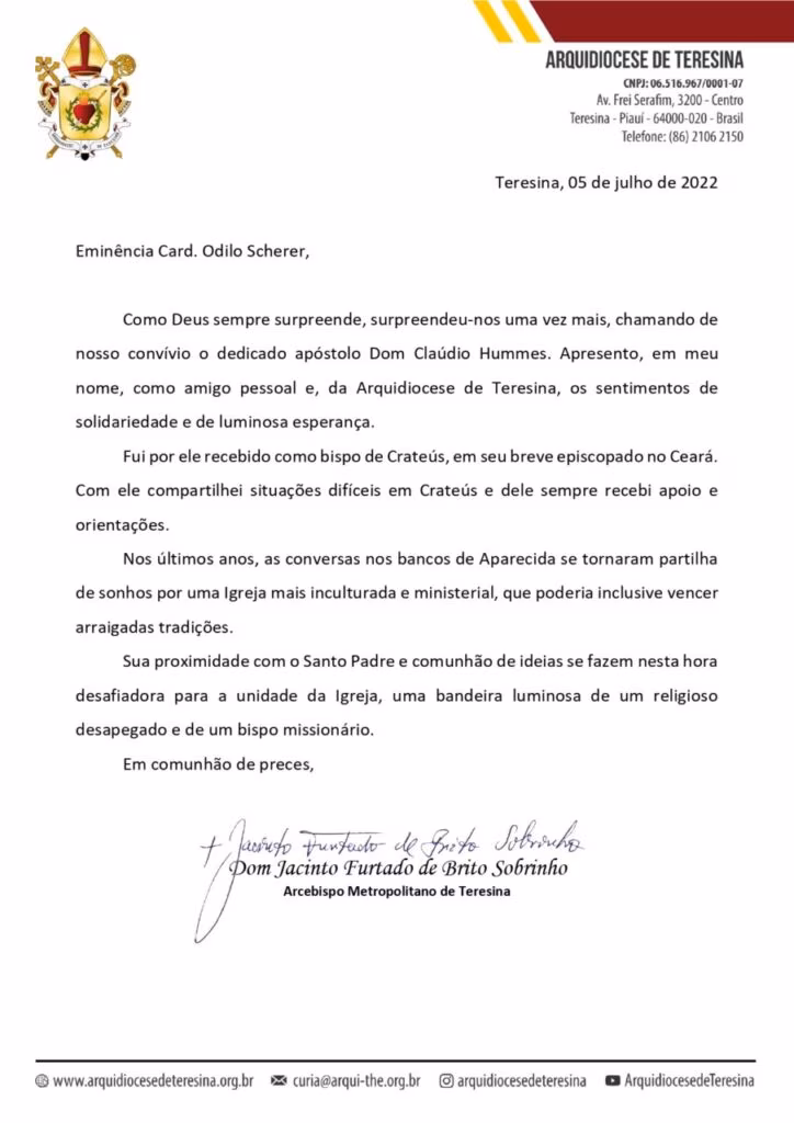 Arquidiocese de Teresina - Jornal O São Paulo