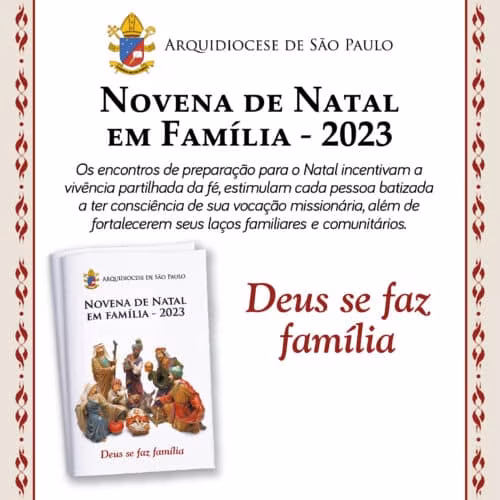 Arquidiocese de São Paulo disponibiliza subsídio para a Novena de Natal