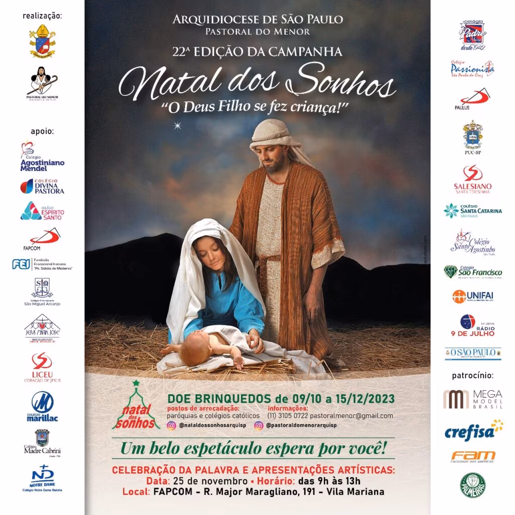 Natal dos Sonhos 2023: doações já podem ser feitas em paróquias e colégios católicos - Jornal O São Paulo