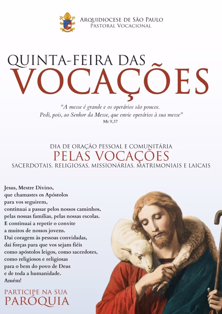Quinta-feira das Vocações: um compromisso para todos os católicos em São Paulo