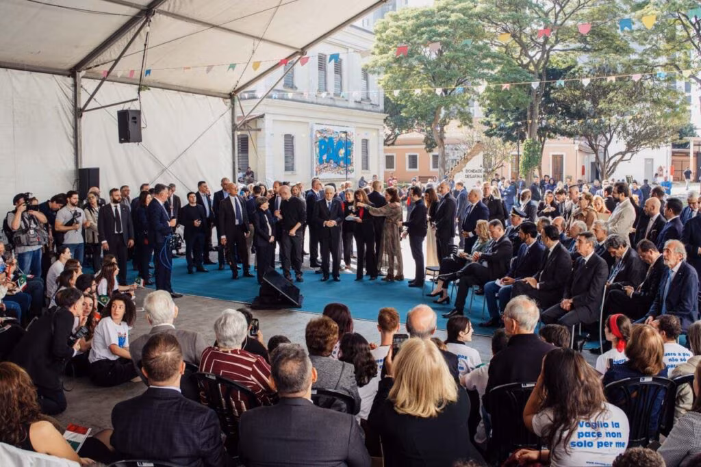 Em São Paulo, presidente da Itália enaltece as ações do Arsenal da Esperança