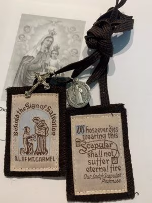 Brown Scapular with Medals