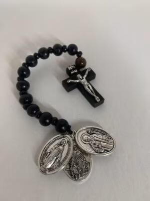 Pocket Rosary with 3 Medals