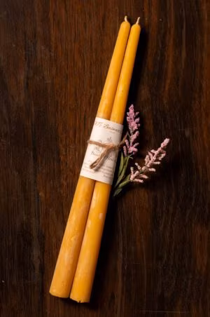 Hearts of Healing Beeswax Tapers