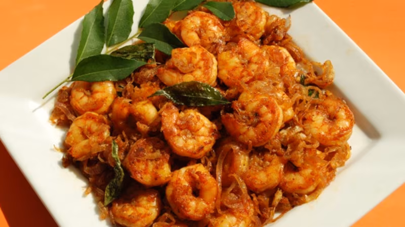 Kerala Style Prawn Roast 1