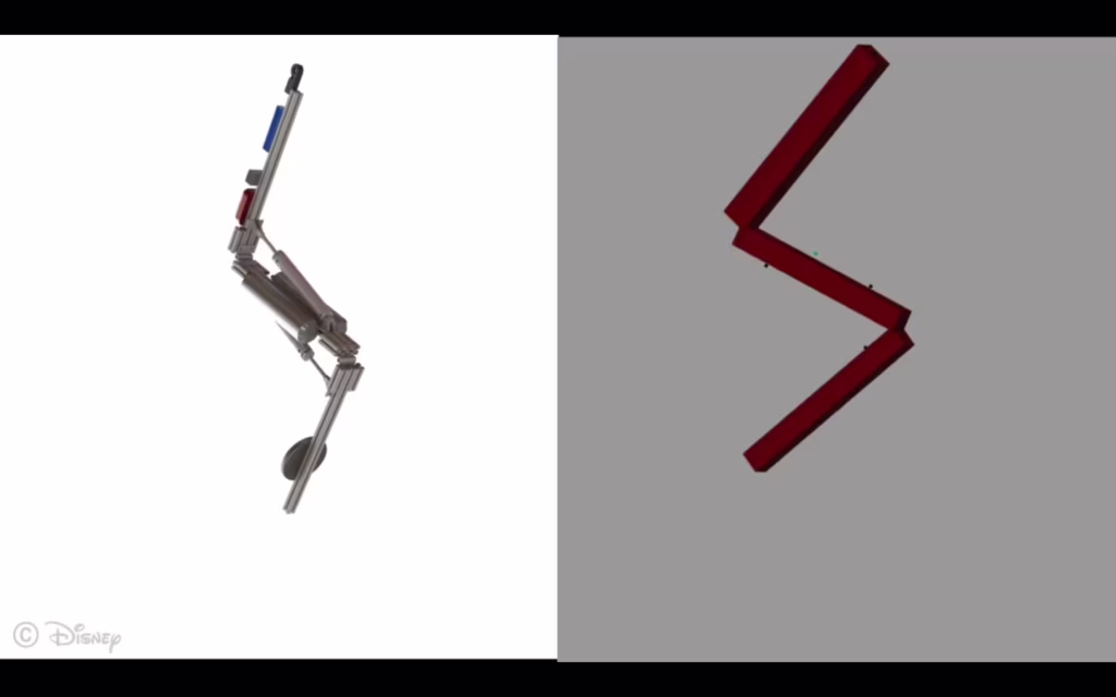 Conformazione di Stickman, il robot a due gradi di libertà