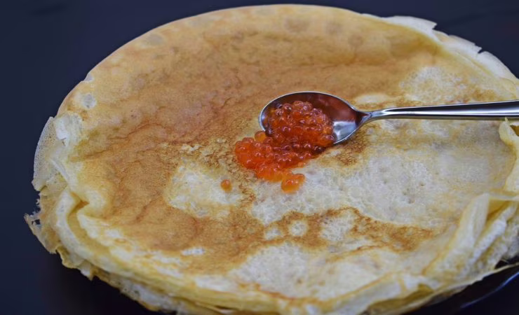 crepes con caviale