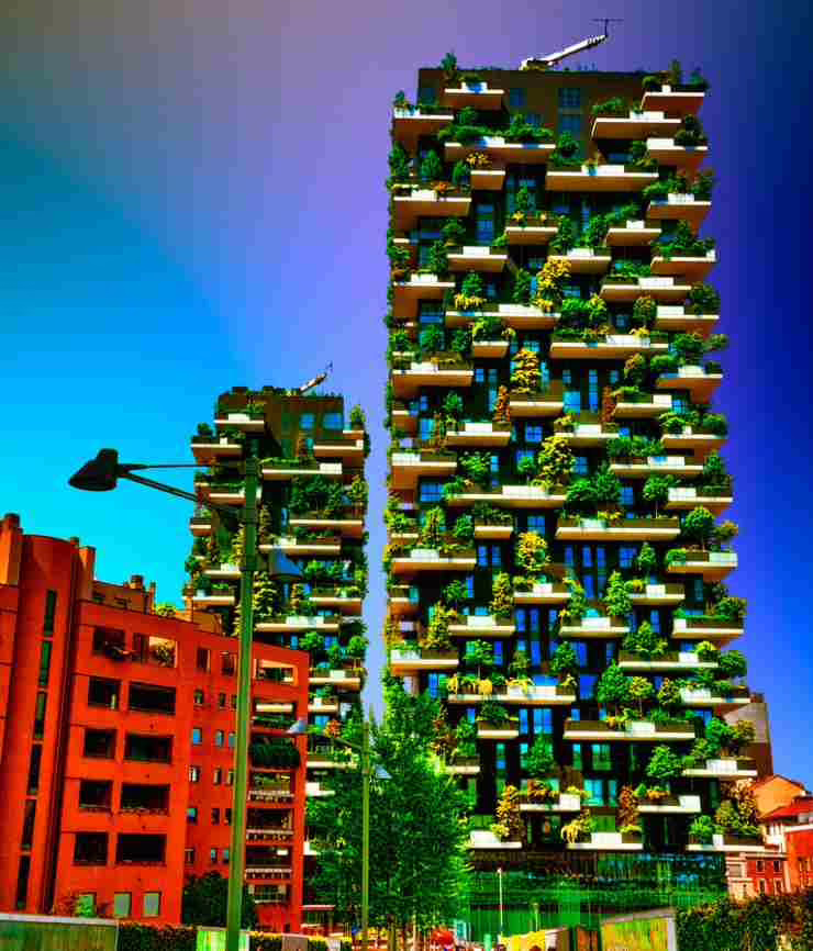 Illustrazione del Bosco Verticale (Flickr)
