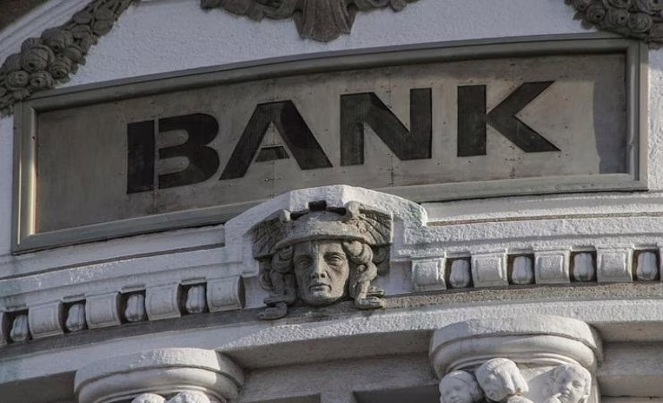 simbolo della banca con scritta ed effige