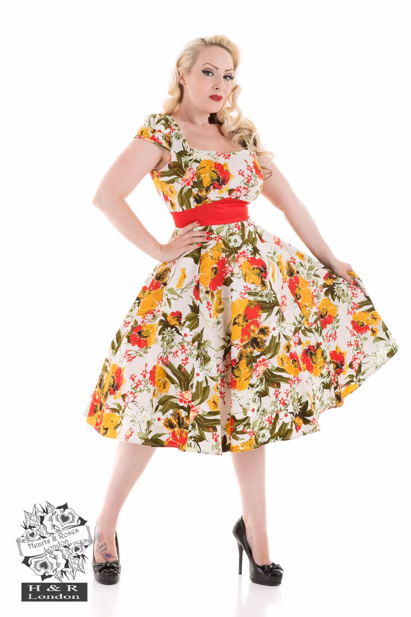 Mix Floral Picnic Dress