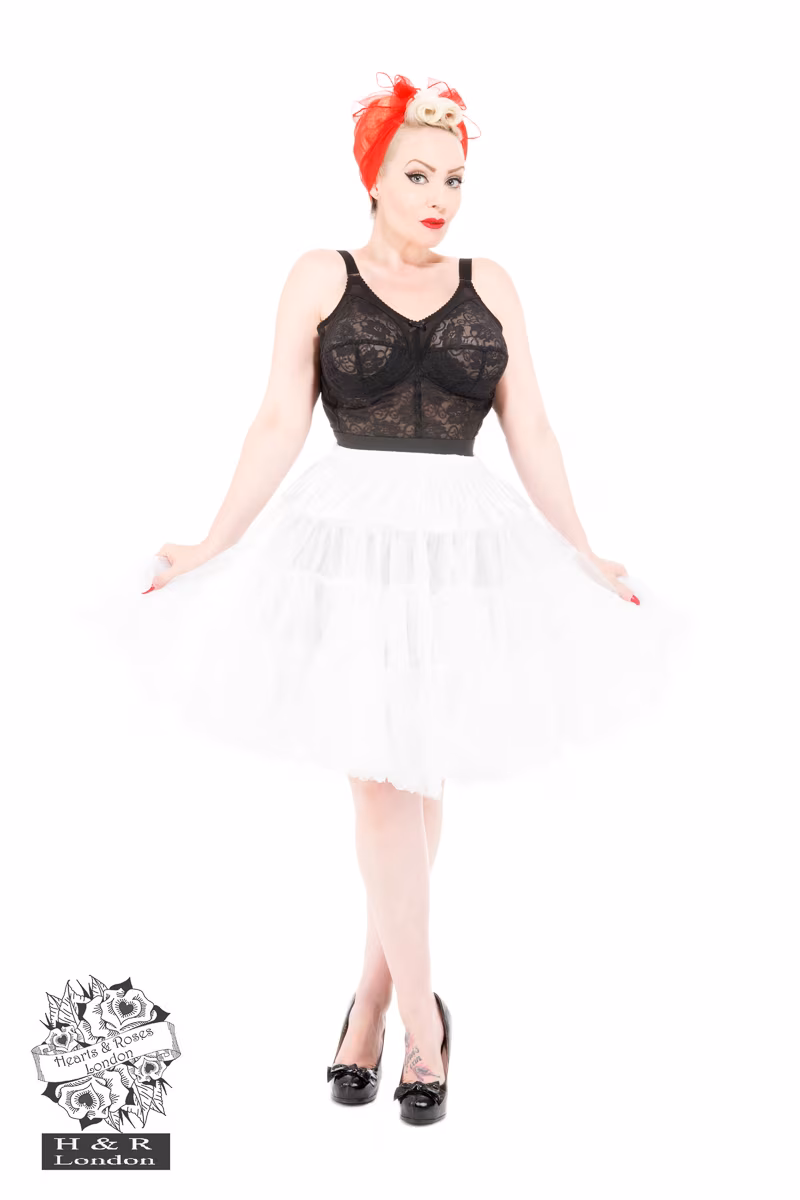 White Organza Net Mesh Tulle 20 inches Petticoat
