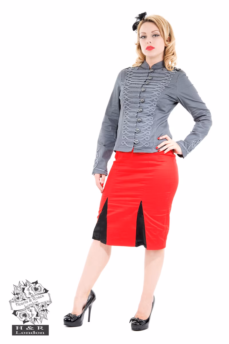 Grey Military Cyber Rave Jacket