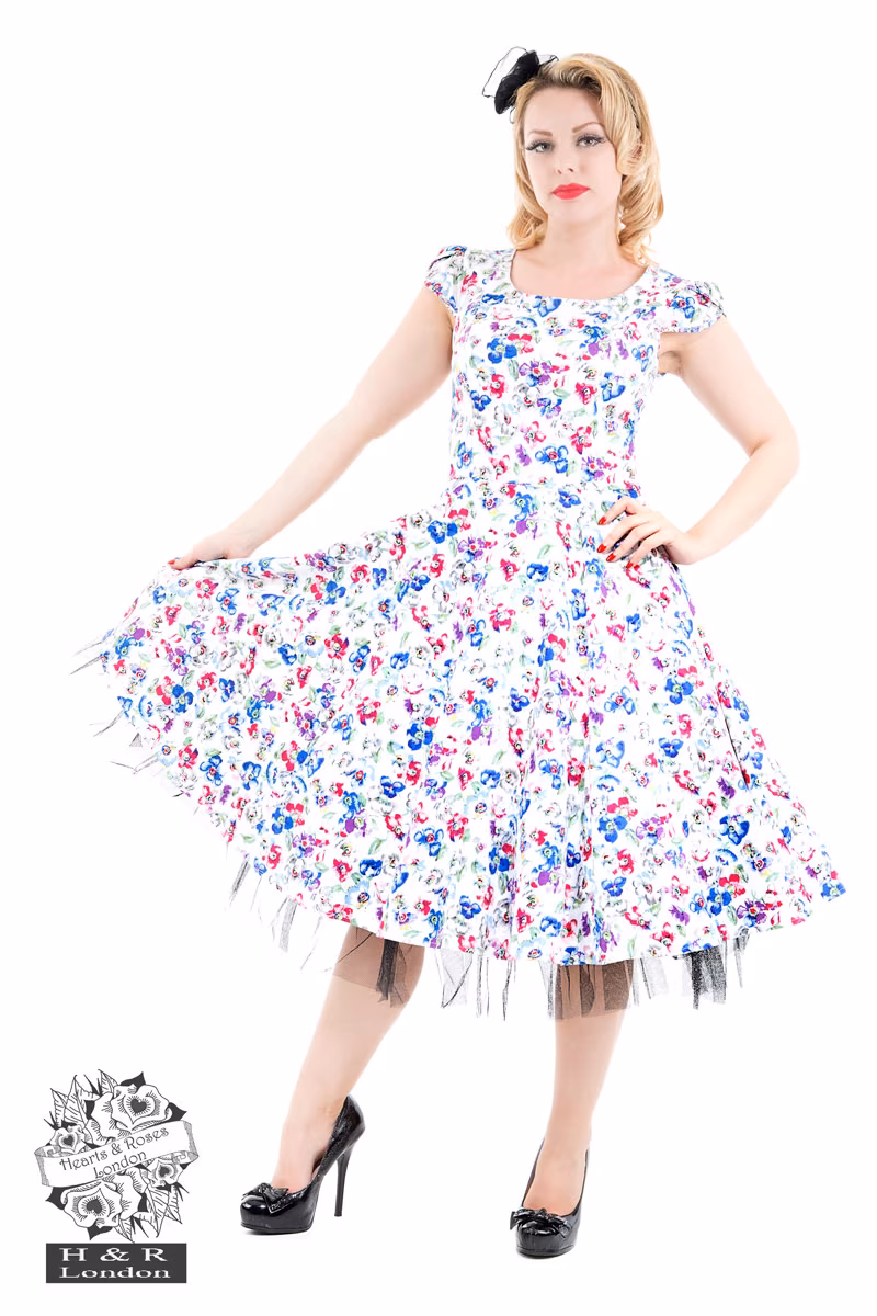 Embellished Floral  Day Dress